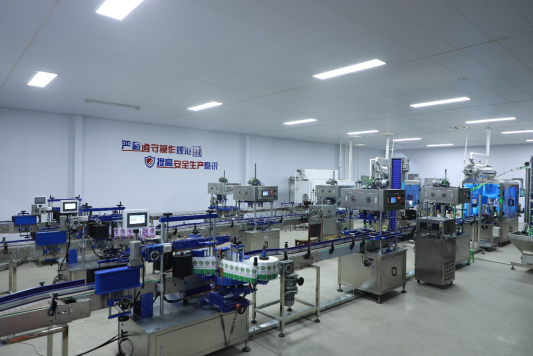 Fully automatic viscous filling machine liquid detergent production line